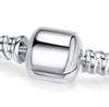 Simple Square Buckle Plain Soft Chain Bracelet 925 Sterling Silver Basic Snake Bone Bangle DIY Jewelry Making Accessories