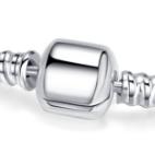 Simple Square Buckle Plain Soft Chain Bracelet 925 Sterling Silver Basic Snake Bone Bangle DIY Jewelry Making Accessories