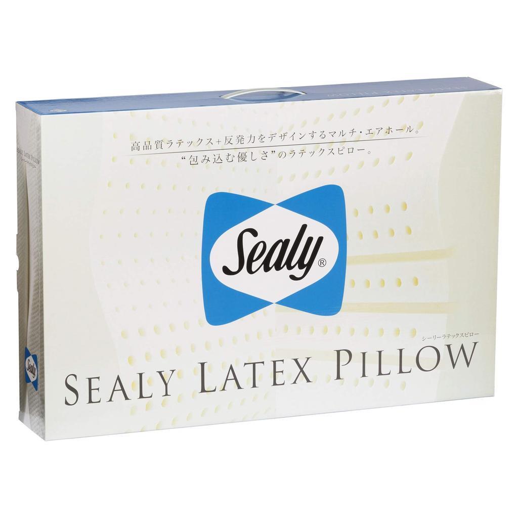 [Authentic] Sealy Anatomic White Pillow, 65cm Wide, Latex Pillow with Washable Cover