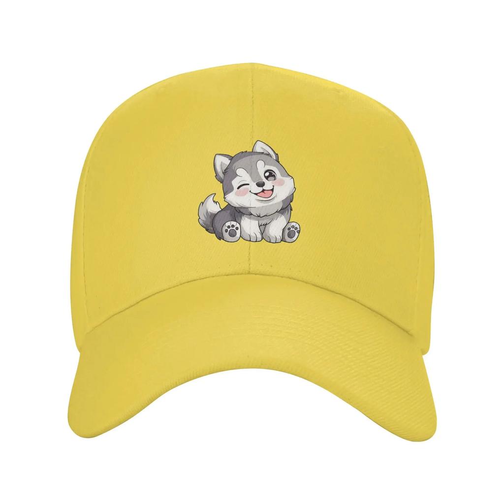 Unisex Baseball Hats Cute Winking Kawaii Husky Outdoor Streetwear Summer Sports Baseball Caps Hip Hop Cap Casquette Hats