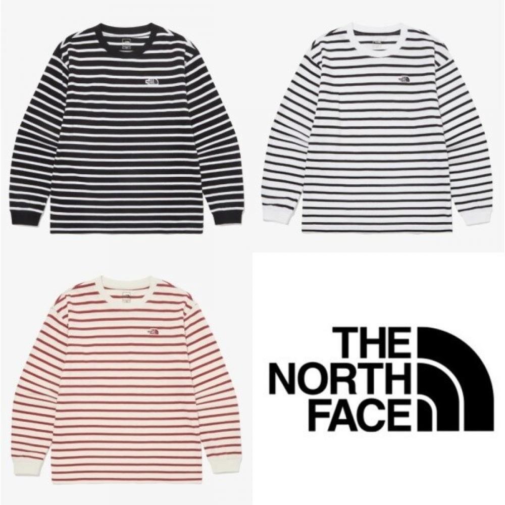 

North Space Kids Nt7tq51 Kids Glen Stripe Long Sleeve Round Tee burgundy/130