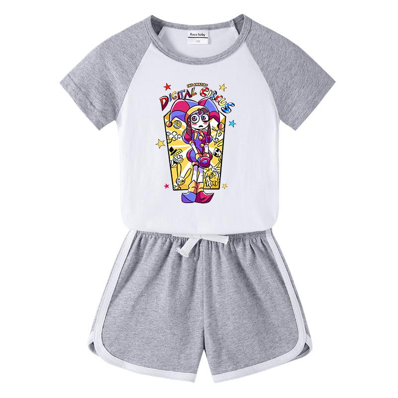 2026 Kids' Summer Clothing Set: Boys' & Girls' T-Shirt & Shorts, Casual Sports 2-Piece Outfit