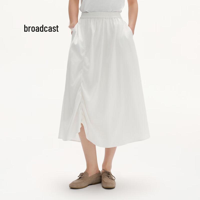 New Chinese Style Pleated Mid-Length Skirt