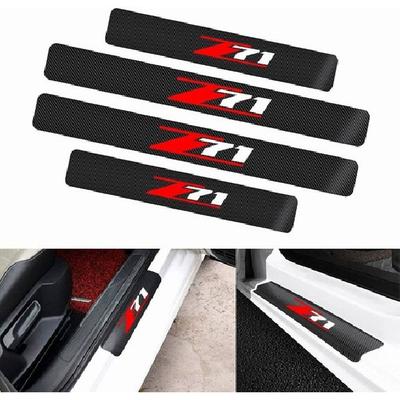 4Pcs Car Door Sill Plate Protectors Scuff Plate For Z71  Silverado Colorado