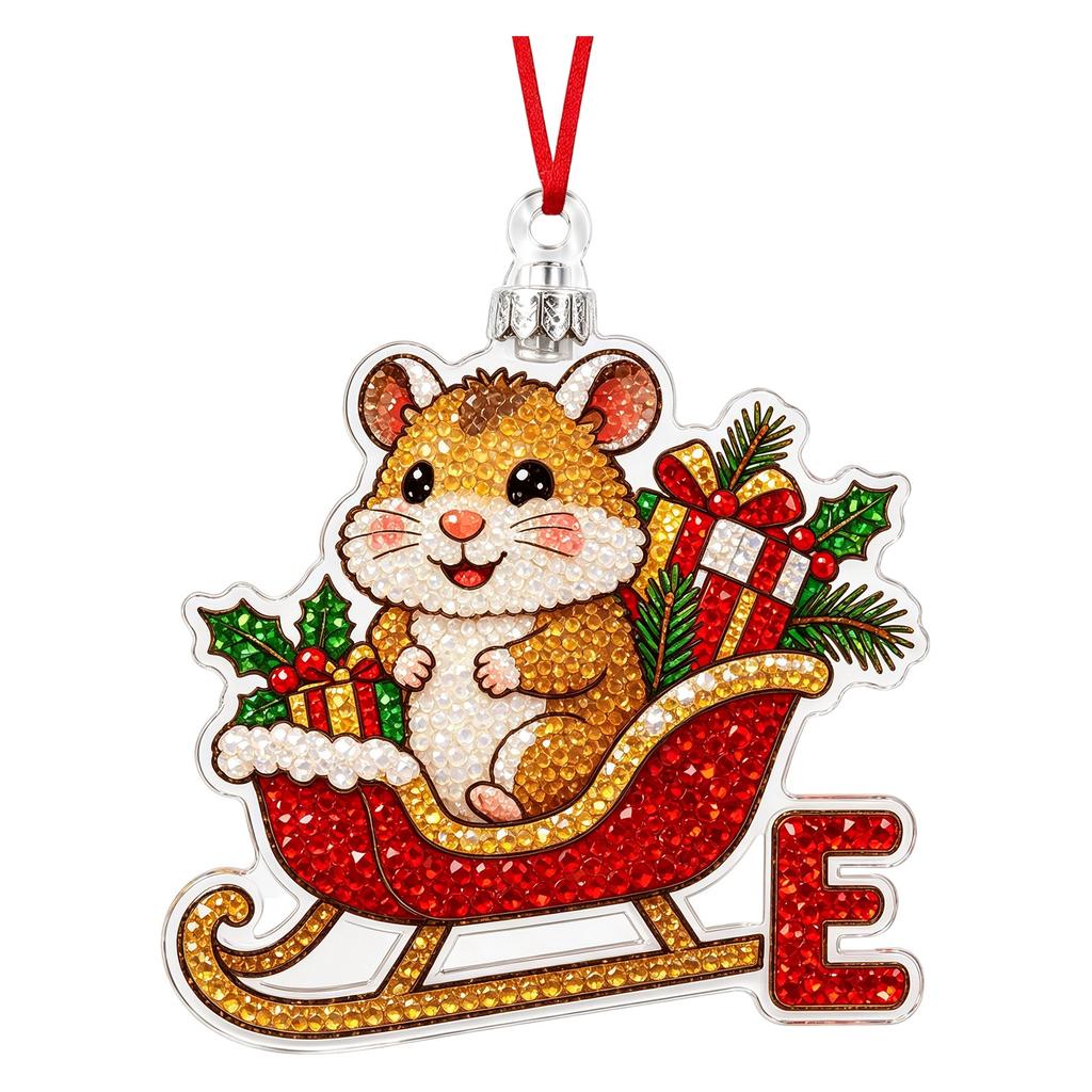 Christmas Cute Pet 2D Acrylic Hanging Ornament for Holiday Tree Decor
