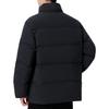 Li Ning Hot Pot Down Jacket Series Solid Color Stand Collar Water Resistant Short Down Jacket Men Jacket Black AYMT105-3