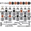 Koruit Medieval Knight Asgard Soldier Weapons Action Figures Accessories Armor Helmets Building Blocks Toys For Children KT1044