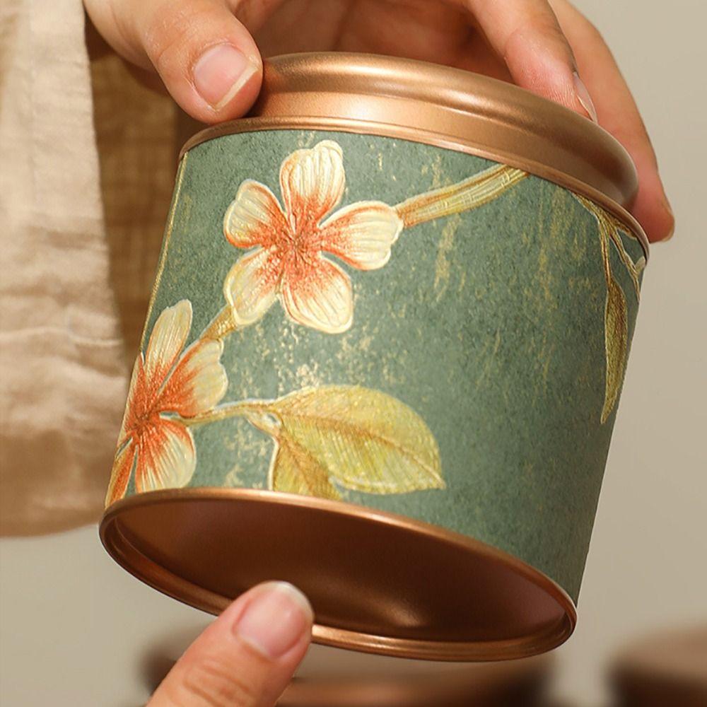 1Pcs Durable 10/19cm Empty Tea Can Green Black Tea Packaging Tea Sealed Jar Household Small Tinplate Storage Can