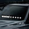 Custom EL Light Up Car Window Windshield Stickers 5 Stars Wanted Flashing/Sound Activated for Car Decoration