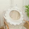 1 Stück Transparenter Schwimmring mit Blumenmuster, Aufblasbarer Schwimmring aus PVC, Tragbar, Wasser-Schwimmring, Für Outdoor-Strand, Poolparty