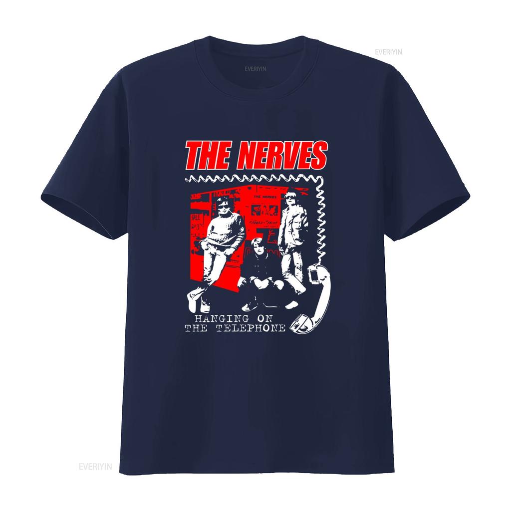 Das Nerven am Telefon hängen T-Shirt für Herren Retro Rockband Design Vintage Gewaschen Lässiges Atmungsaktives Oberteil Für Den Täglichen Gebrauch