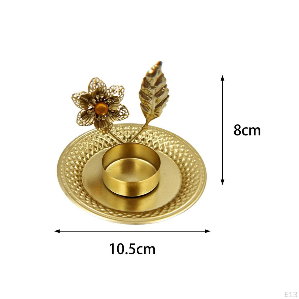 Candle Holder Metal Candlestick Gifts Stand Table Centerpiece Ornament for Dining Room