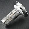 Not Clog Drain Stoppers with Accuracy Meshing Press Appear Sink Filter Steel ABS Coating Drain for Basin Bathtubs Kitchen