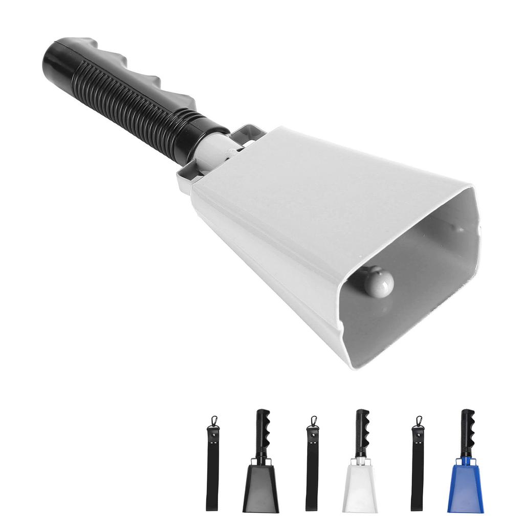 Cow Bell Noise Maker with Handle Loud Cheering Hand Bell Percussion Musical Instrument for Sporting 