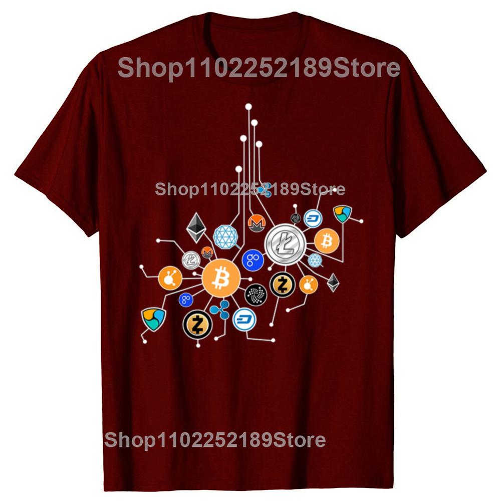 Funny Cryptocurrency Network Crypto Bitcoin T-shirts Men Women's Fashion Casual Tshirt 100% Cotton Loose Oversized T Shirt