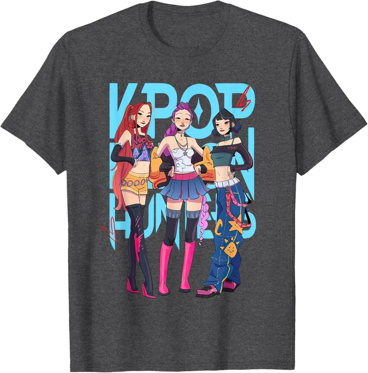 

K-pop Demon Hunters Team Licensed T-shirt Men Women T-shirt Clothing Graphic Short Sleeve Shirt Unisex Men Women All-season S