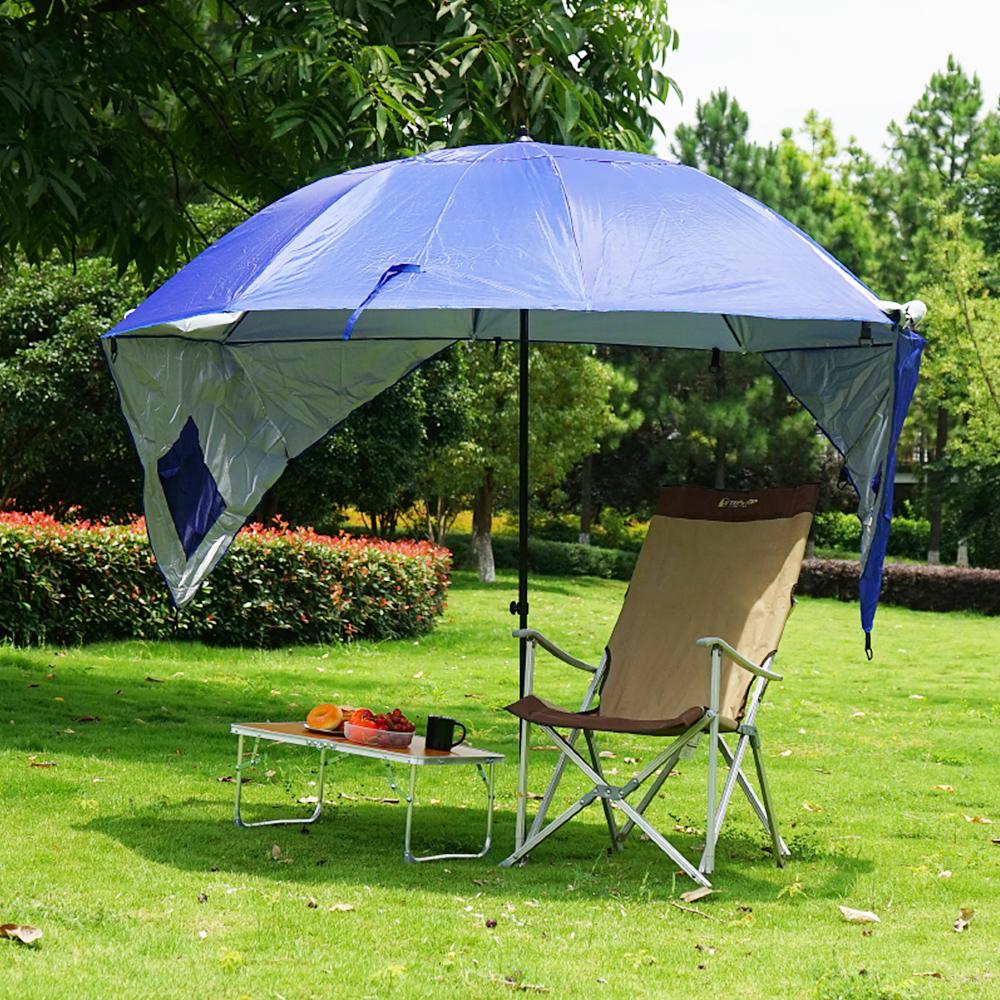 Sun and Rain Umbrella, Outdoor Water Canopy, Fishing Umbrella with Height for Beach and