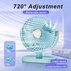 Reiseventilator 720° faltbar USB tragbar verstellbar klein 5-stufiger Tischventilator, unverzichtbar für Kreuzfahrten, Zuhause, Schlafzimmer und Büro-Schreibtische