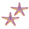 2Pcs Starfish Toy Simulation Details Cute Appearance Vivid Bright Colors Unique Texture Resin