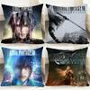 F-Final F-Fantasy VII Cushion Cover Comfortable Reversible Pillow Cover Ideal for Car Sofa Bedroom & Beyond
