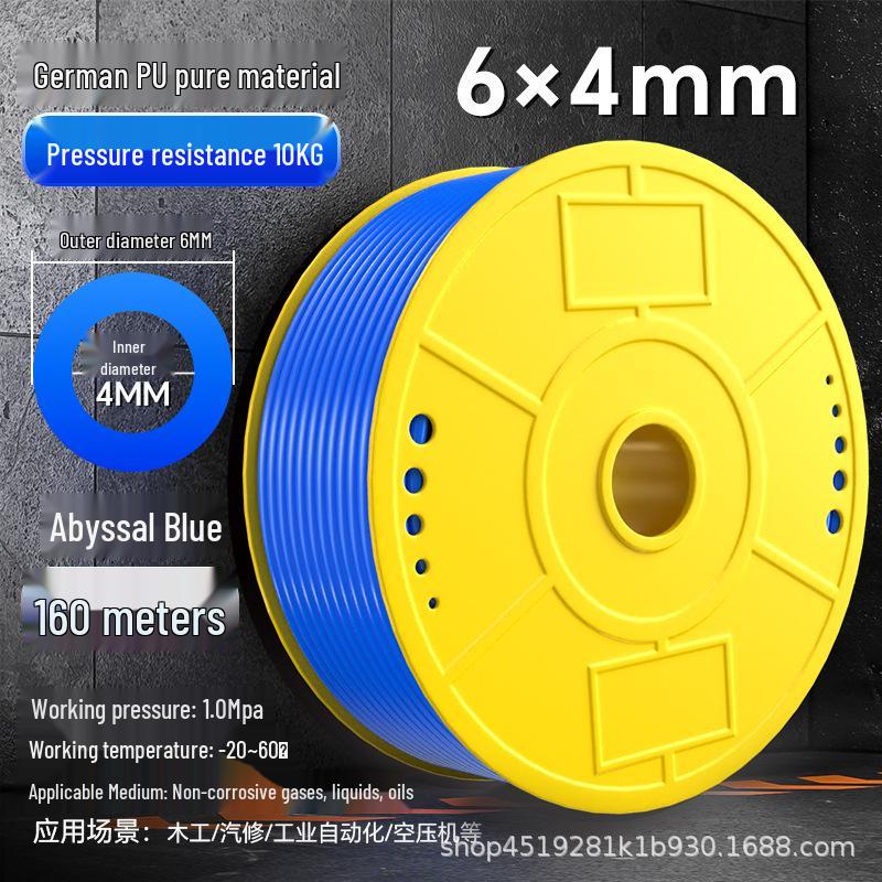 Zhuo Ji 8mm High-Pressure Transparent PU Air Hose for Air Compressors (Sizes: 4/6/10/12/14/16)