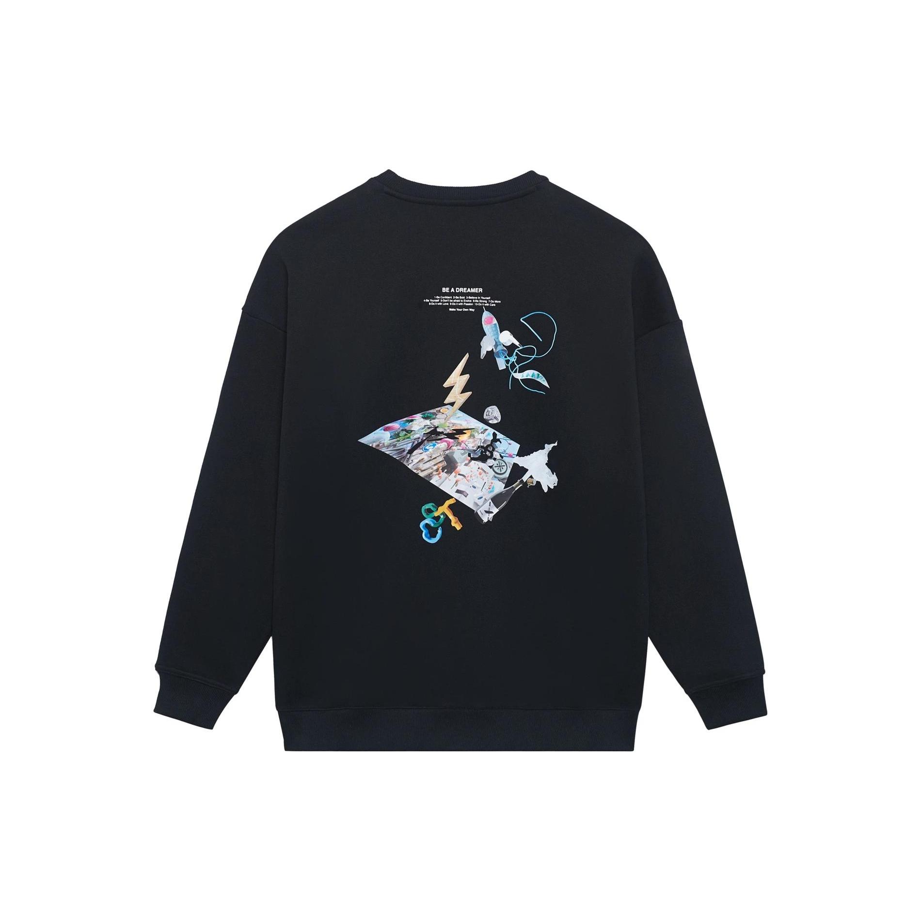 Li Ning Sweatshirt Unisex Black AWDSI39-1 XXL