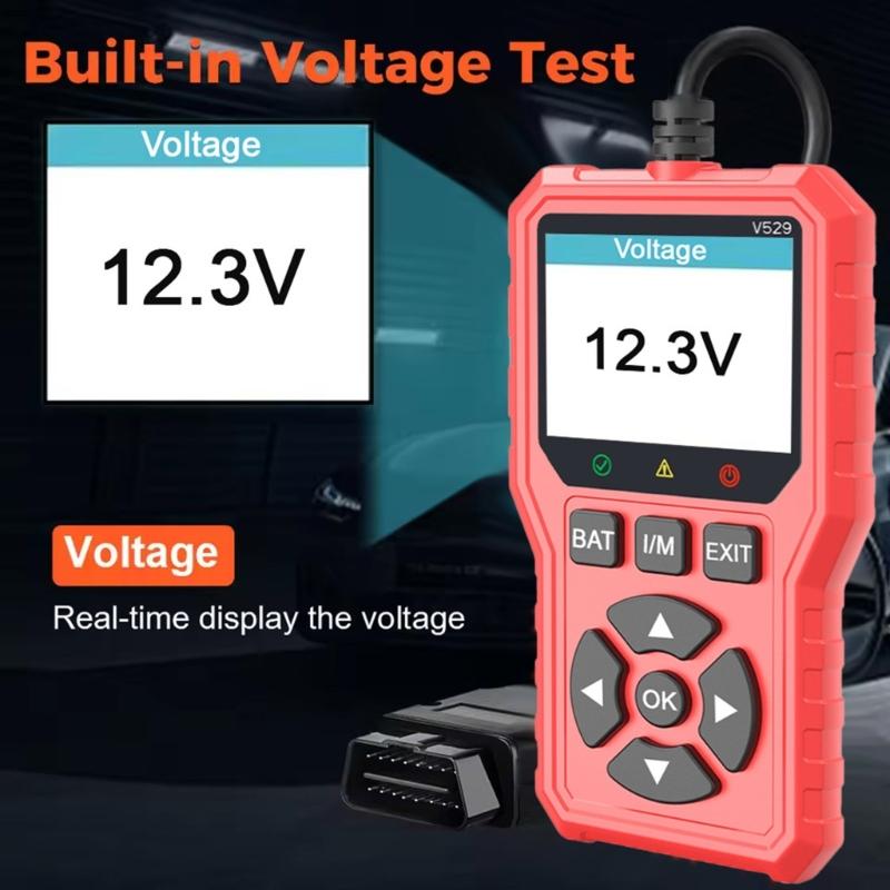 2.8Inch Screen Advanced Car Diagnostic Tool With 35000+ Code Library And Silicone Button Code Search For Quick Diagnosis