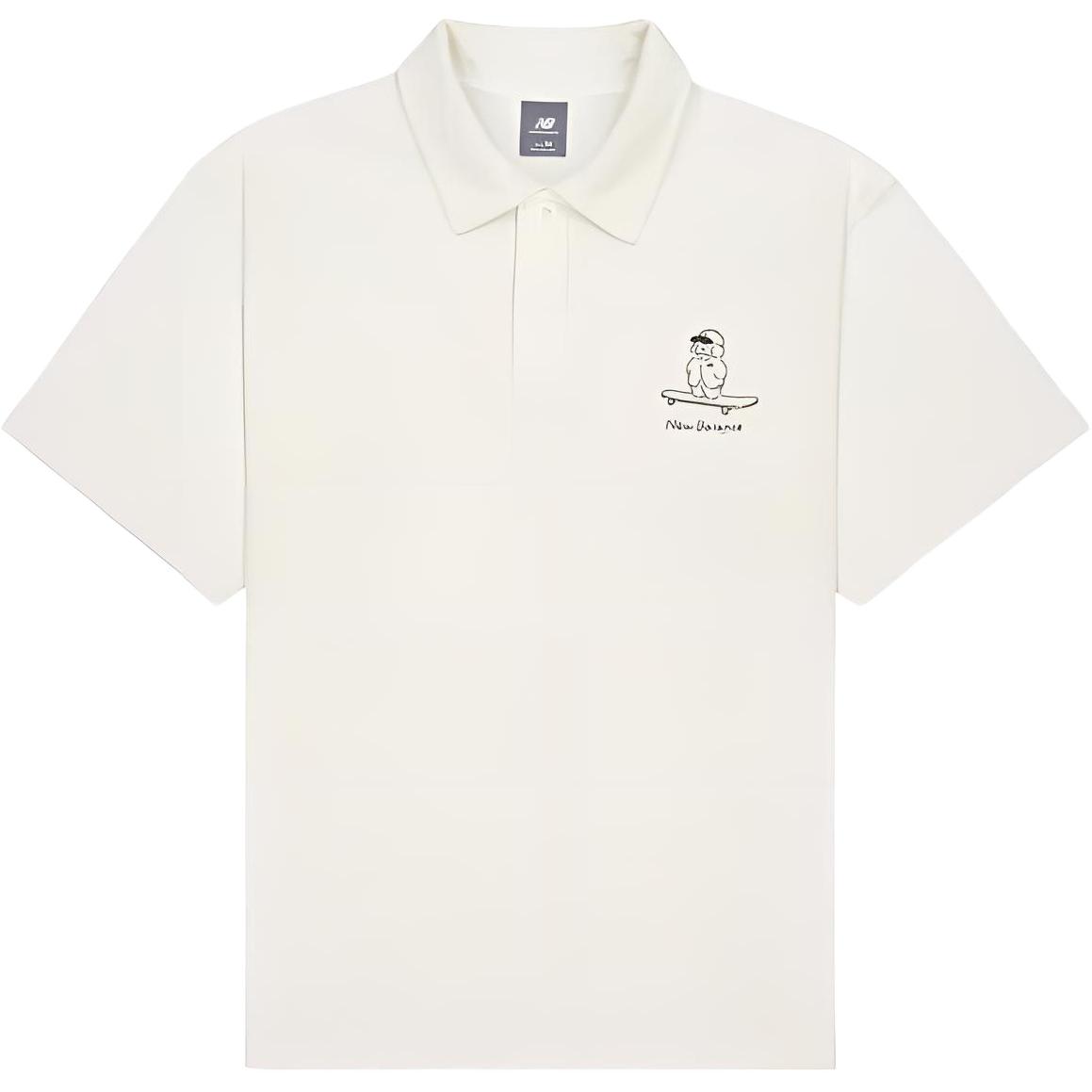 New Balance Polo Shirt Unisex White NFE27011-IV M