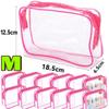 1/24PCS Transparent PVC Storage Travel Organizer Clear Makeup Bag Beautician Cosmetic Bag Beauty Case Toiletry Bag Wash Bags