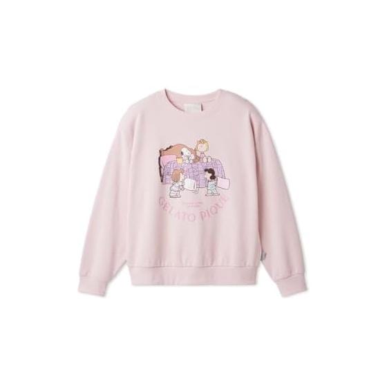 gelato pique (Gelato Pique) [PEANUTS] Original Art One Point Fleece Pullover PWCT255235 Women s