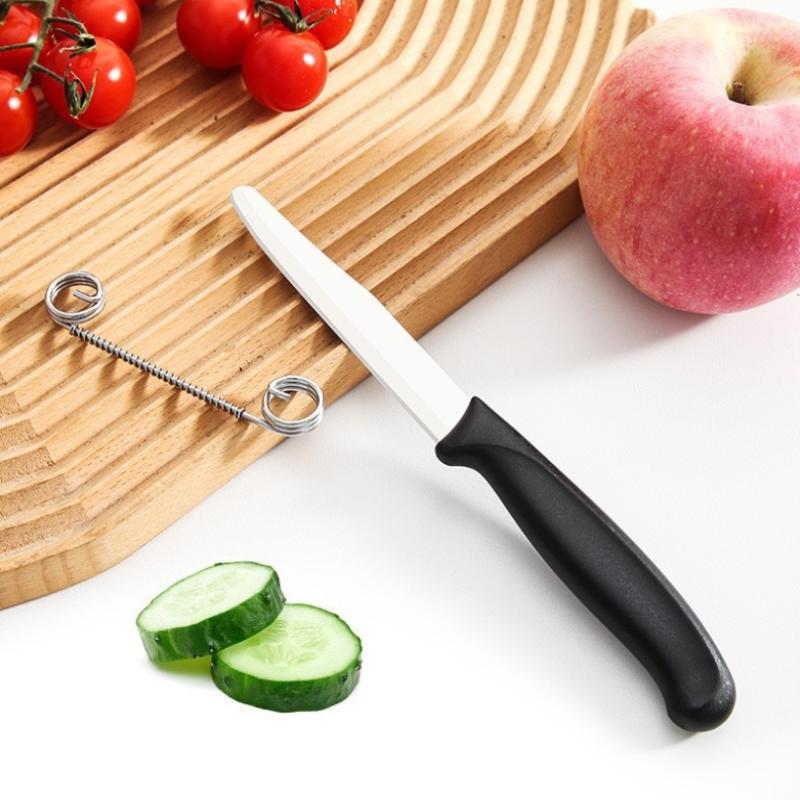 Swallow Tail Fruit Vegetable Carving Knife Triangle Blade Spring Stainless Steel Kitchen Tools For Diy Fruit Platter 22Cm
