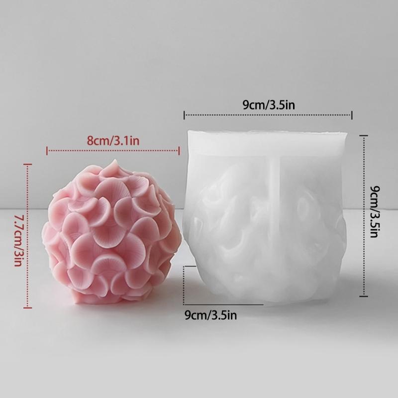 Flower Shaped Candle Mold Aromatherapy Soap Mould Resin Epoxy Mould Plaster Ornament for Birthdays and Festivals