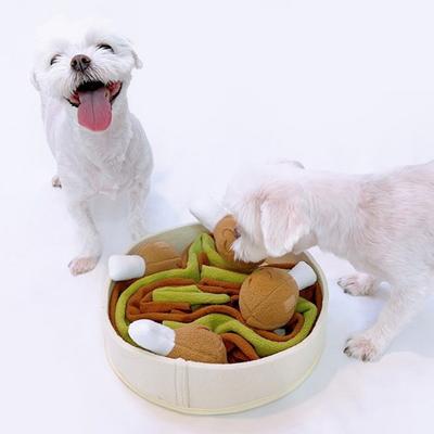 Brinquedo de trabalho de nariz de cachorro, treinamento de ansiedade de separação, jogo longo, lanche, boneca que range, trabalho de nariz de perna de frango