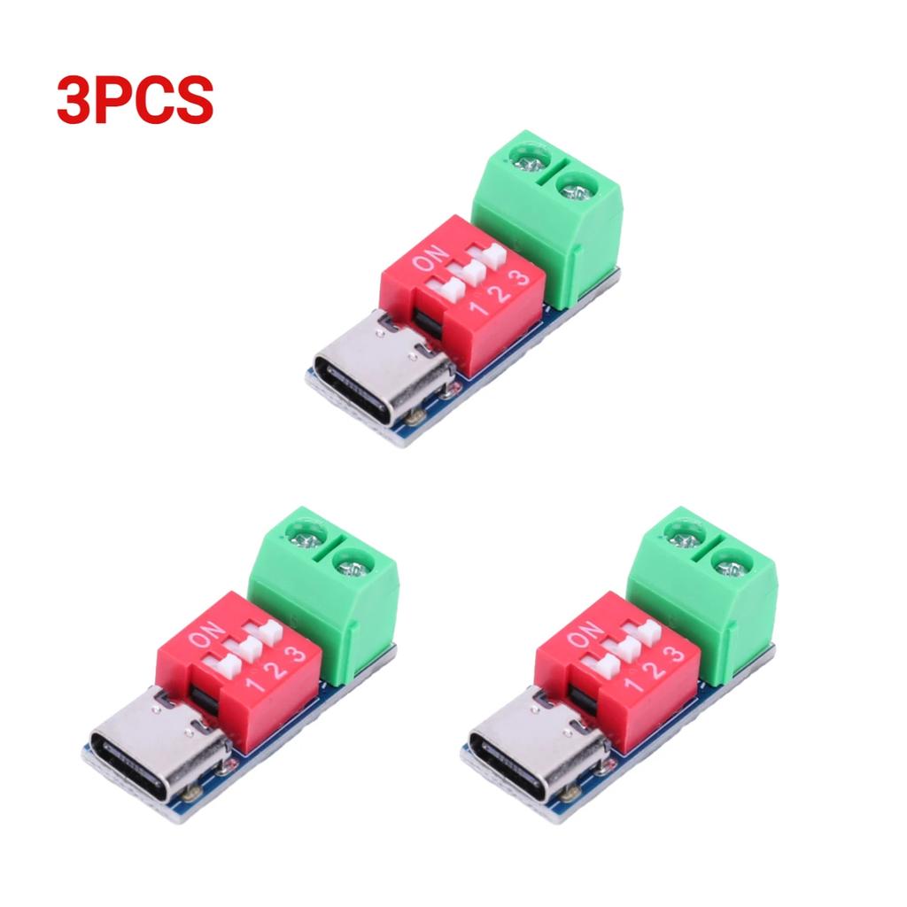 PD Fast Charging Test Board 5-20V Adjustable PD Trigger Board Module USB Type-C 100W Voltage Connetor Power Supply Accessories
