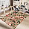 1PC Floral Pattern Non-Slip Floor Carpet Compatible for Office&Living Room&Dining room - Flat-Weave Machine- Soft & Pattern-E242