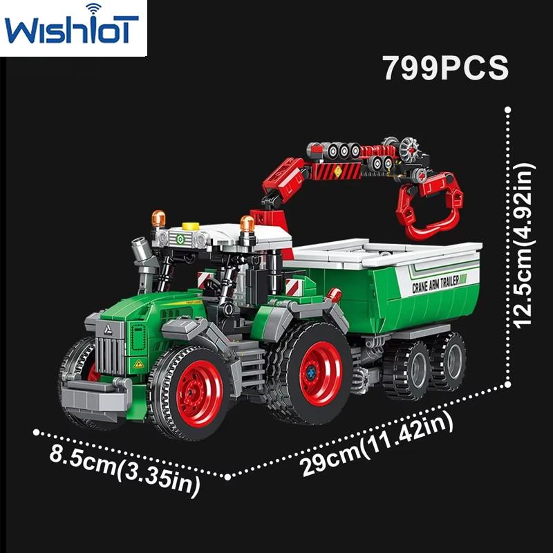 Farmer Series Truck MOC Building Blocks Tractor/Cultivator/Harvester Vehicle Boys Assembly Cars Model Bricks Toys Holiday Gifts