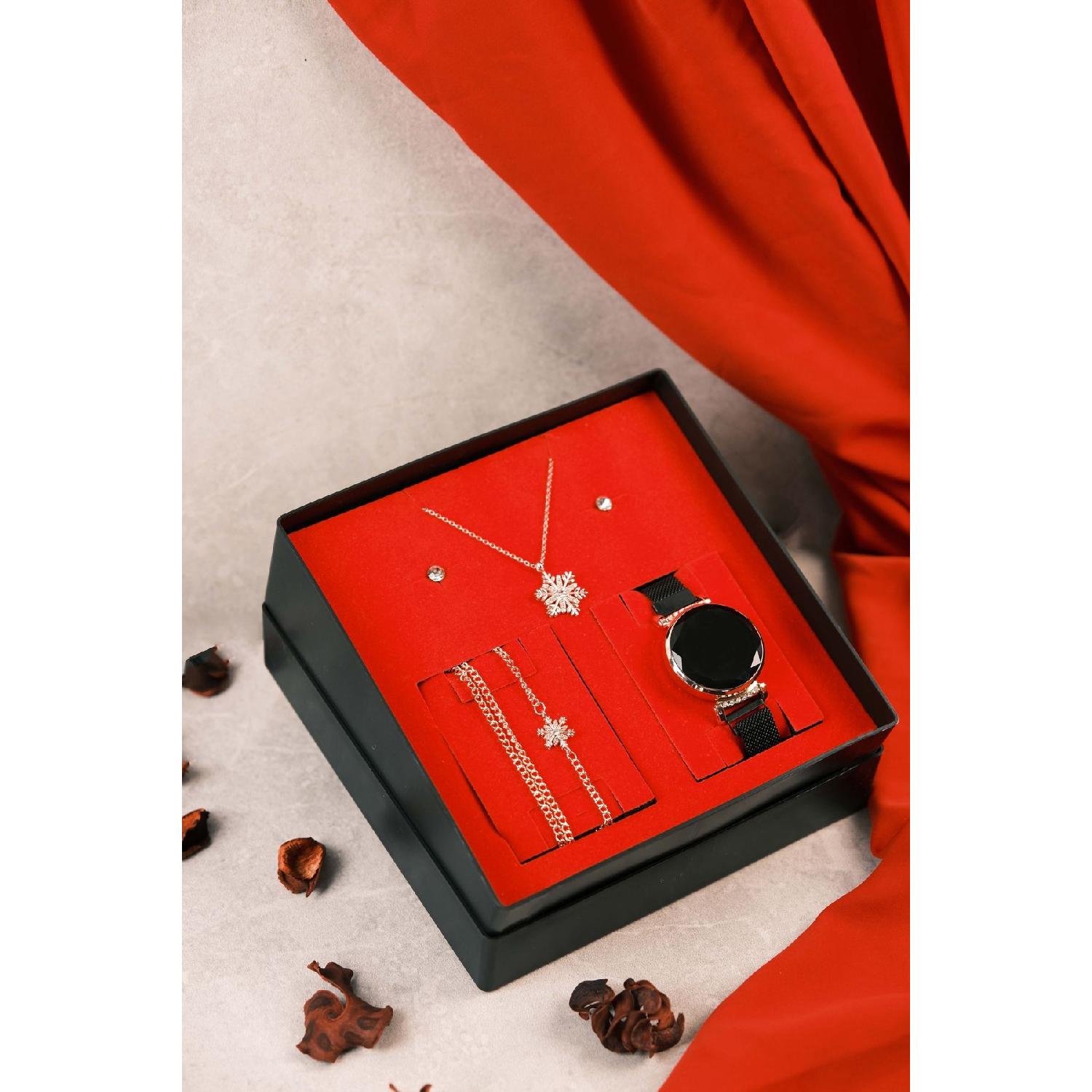 

Touch Women s Wristwatch Necklace Bracelet Earring Set