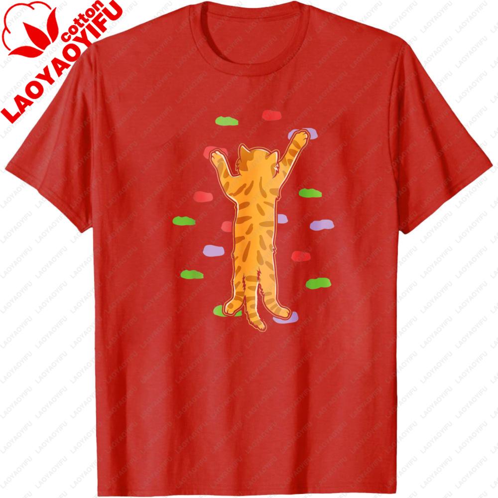 Cat Pattern Cotton Short Sleeve Top Men TShirt Summer Cat Lover Unisex Tees Streetwear Gift Idea Daily Wear Clothing