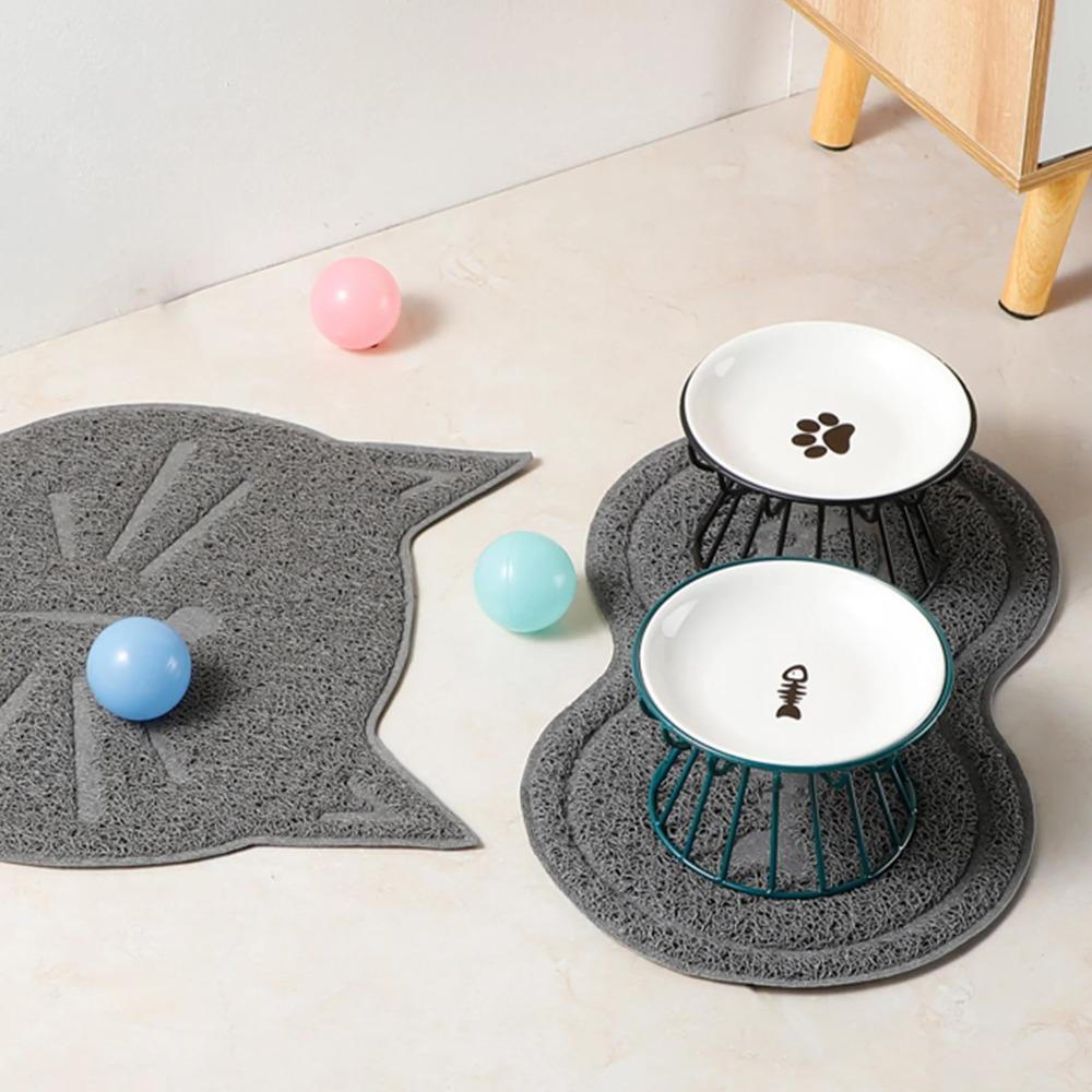 1pcs Ceramic Cat Food Bowl Wide Safe Pets Water Food Bowls Non Slip Shallow Dish for Kitten Puppy Food Water Feeding