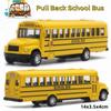 Simulation Alloy School Bus Inertia Toys Car Model Pull Back Car Interactive Toys Car Collection Educational Boy Gifts