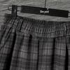 Women's Retro Plaid Fleece-Lined Wide-Leg Pants