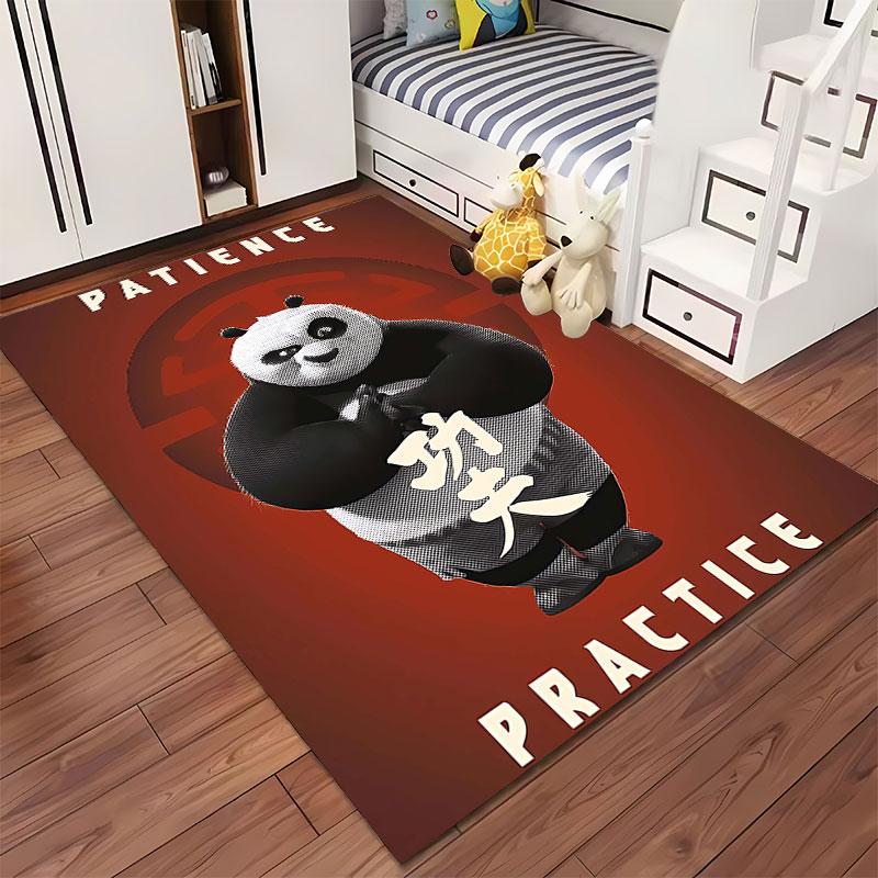 Tappeto Ispirato a Kung Fu Panda adatto come tappetino antiscivolo per il soggiorno o il divano della camera da letto