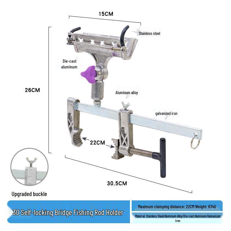 Multi-Functional Fishing Rod Holder for Ice, Boat, and Raft Fishing