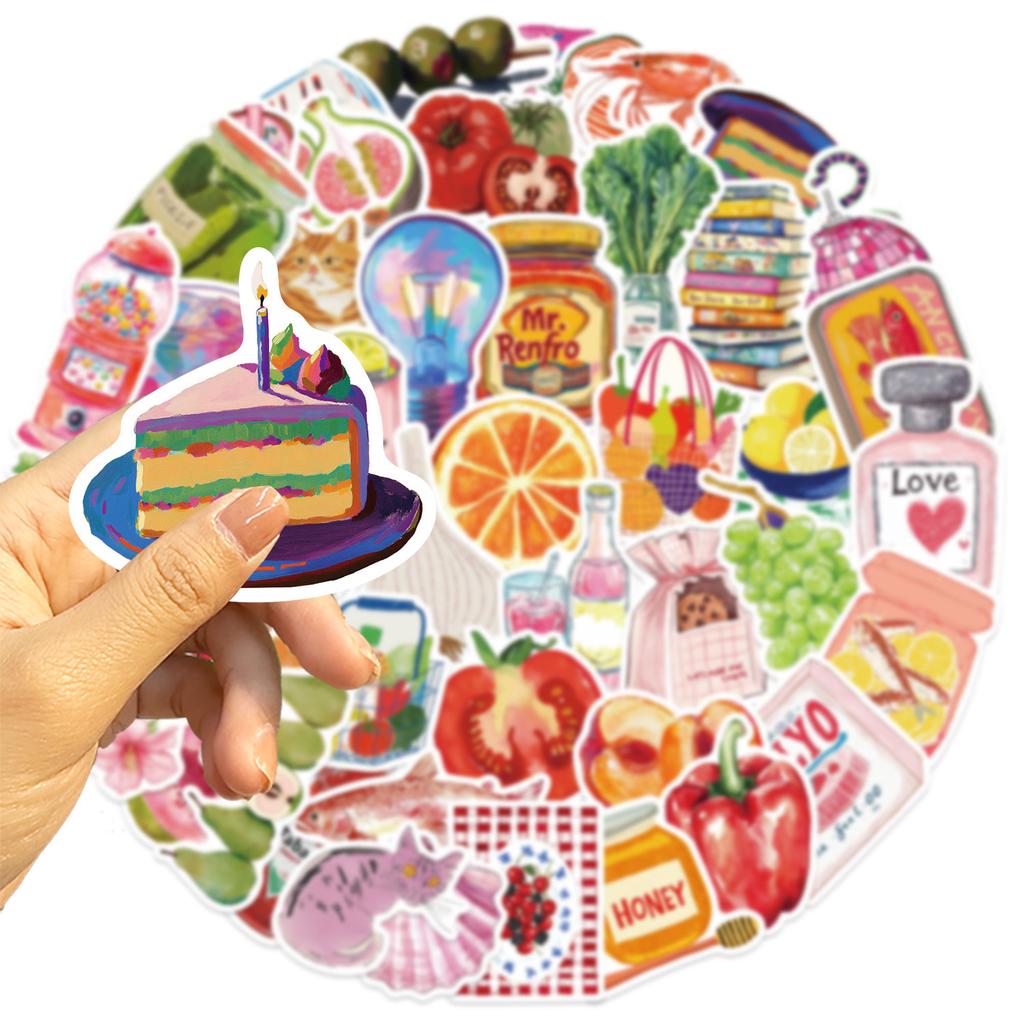 50 Sheets of Mediterranean Aesthetic Style Graffiti Stickers Decorate Guitar Notebook Suitcase DIY Waterproof