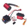 S3650 5200KV Brushless Motor Kit with 60A ESC 25KG Metal Steering Gear for 1 10 1 8 RC Car