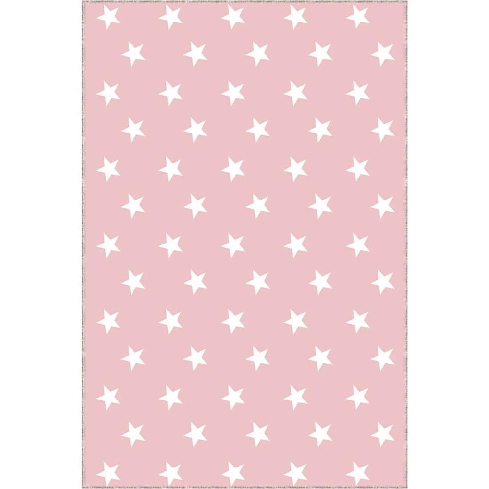 Pink Star Non-Slip Base Machine Washable Carpet, Living Room, Kitchen Rug, Bathroom and Bedroom Rug