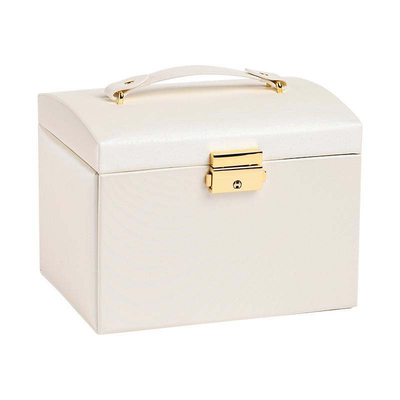 Leather Jewelry Organizer Box With Three Drawers For Wedding Gifts And Travel Souvenirs