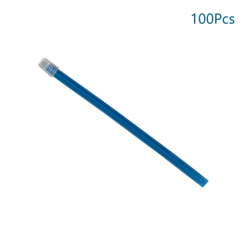 

100 шт. одноразовый аспиратор для отсасывателя слюны стоматологический расходный материал для ухода за полостью рта стоматологические насадки для аспирации с низким объемом для клиники синий