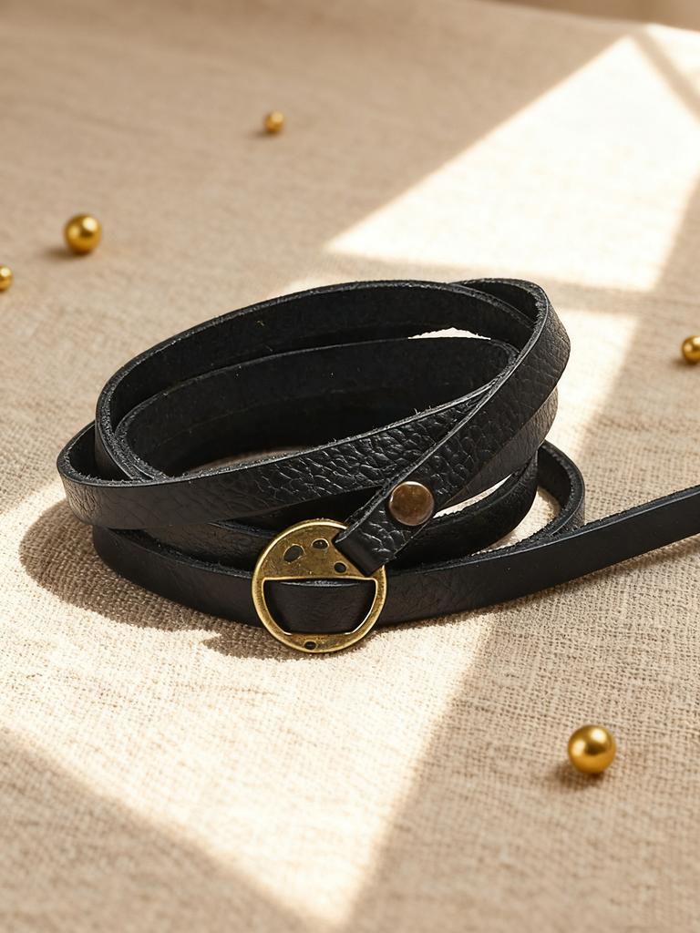 Neues Armband für Männer Punk-Stil Mehrschichtig Leder Mit Buchstaben Vintage Einfaches Design Für Schutz Glück & Energie Schmuck