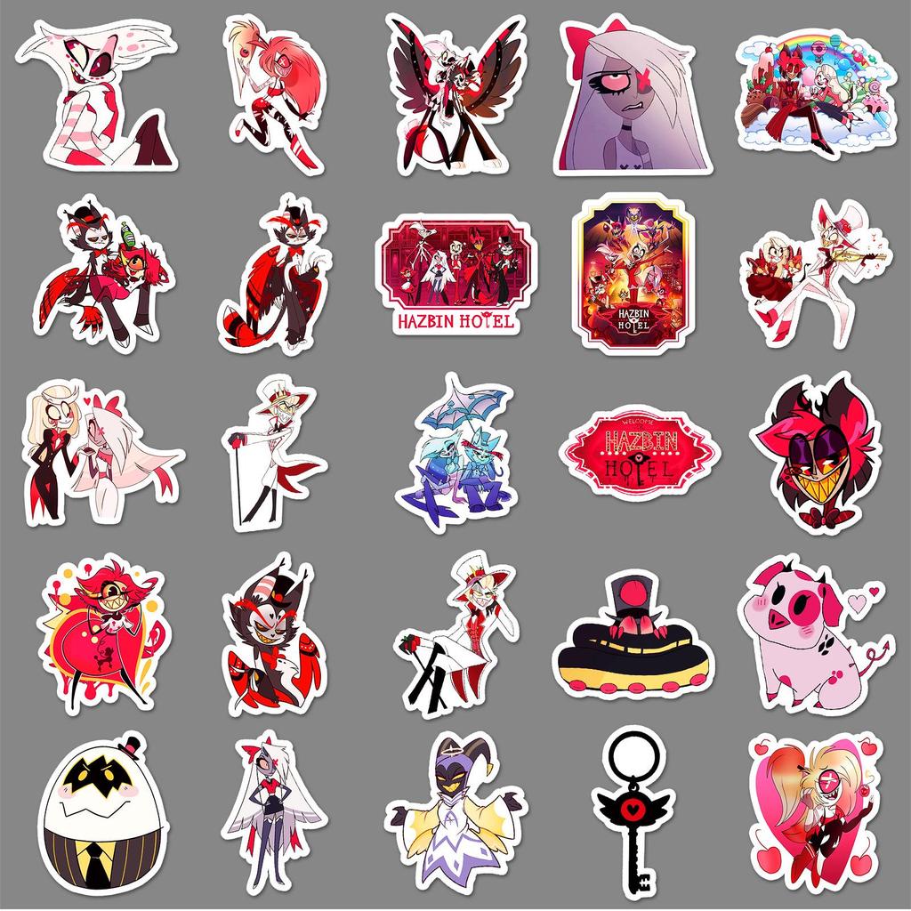 50 Sheets Cartoon Animation Waterproof Decorative Stickers for Notebooks & Phones